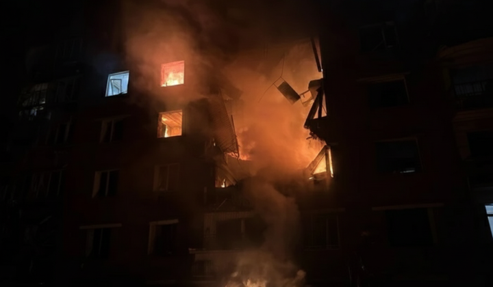 Destruction of a five-story building in Konotop