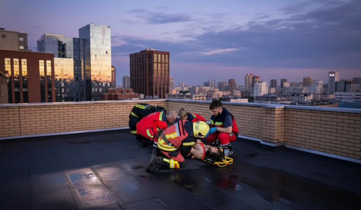 Man fell from the eighth floor