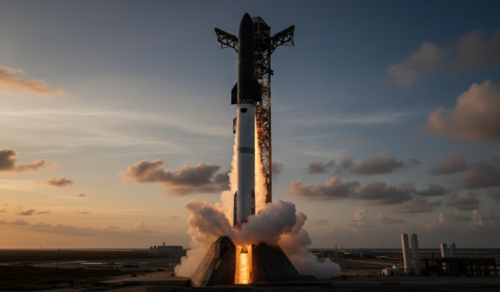 12-й полет Starship SpaceX с фоном Марса