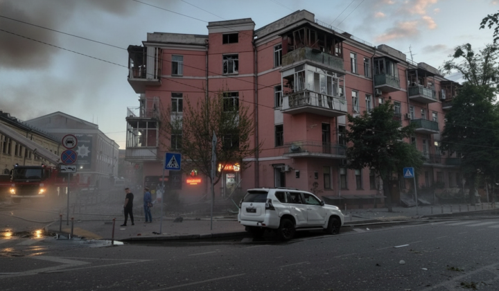 Зеленський на Подолі після знищення музею
