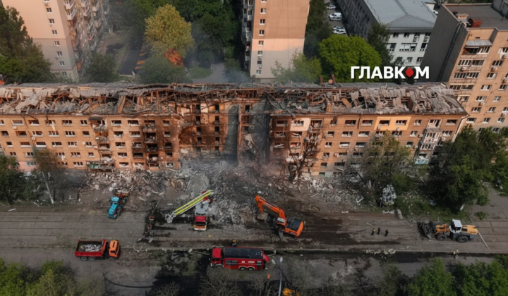 Russian attack on Ukraine: destroyed buildings
