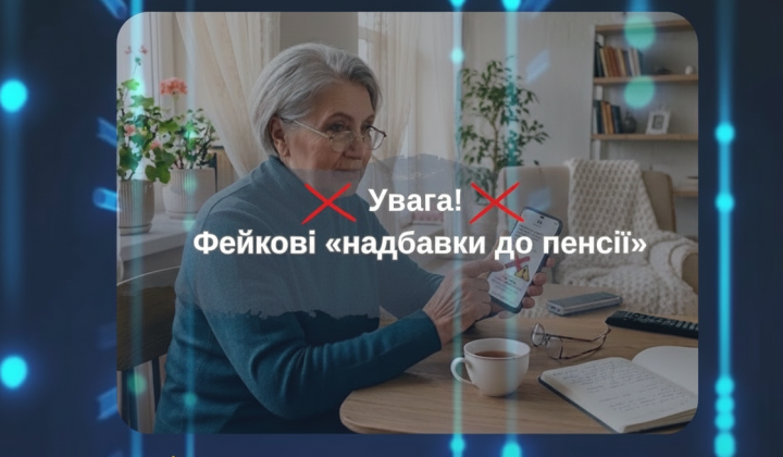 Попередження кіберполіції про фейкові надбавки до пенсій
