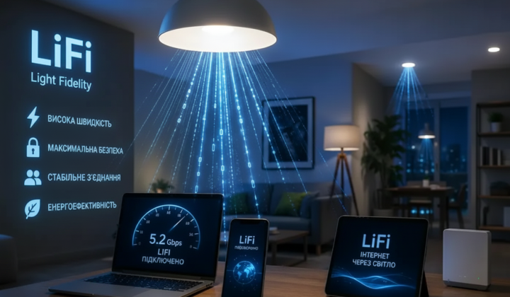 Light bulb with LiFi symbol