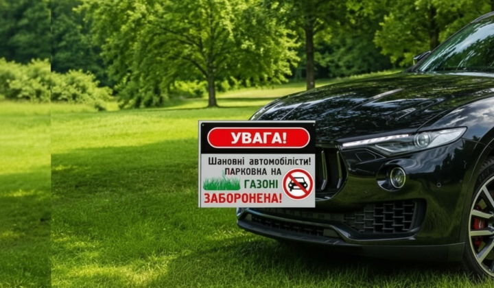 Парковка на газонах в Киеве