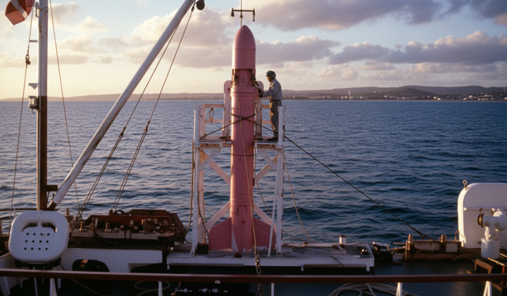 Ballistic missiles hidden underwater