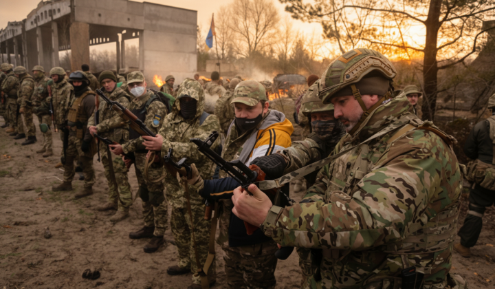 Протест украинцев против мобилизации
