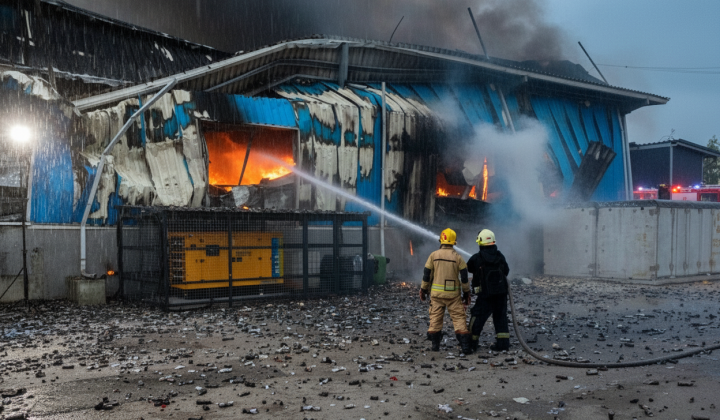 Drone kamikaze attacks New mail terminal