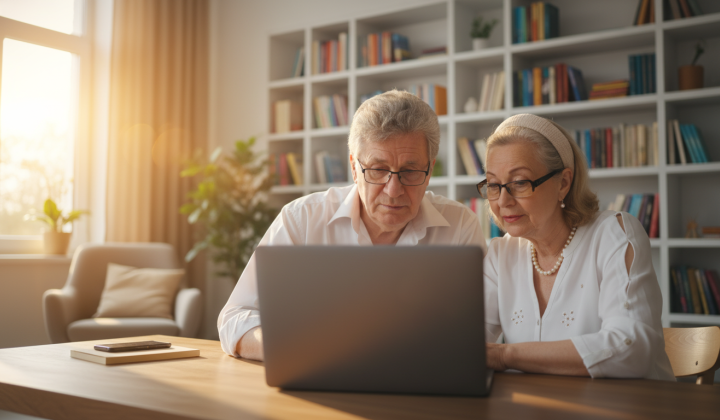 Pensioners happily receiving payments