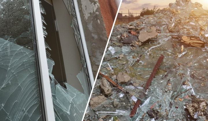 Вибух російського дрона біля пологового будинку