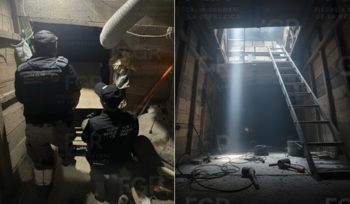 Tunnel to the USA with lighting and ventilation