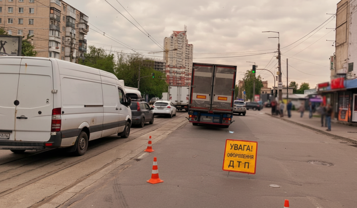 Аварія на вулиці Києва з потерпілою
