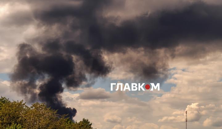 Пожар на Киевщине после взрыва