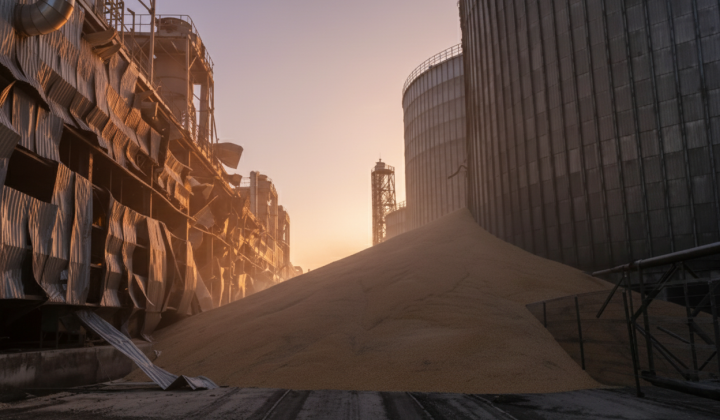 Night attack on Kernel grain terminal
