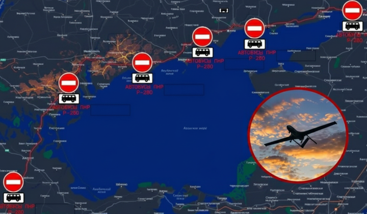 Ban on driving on key roads to Crimea