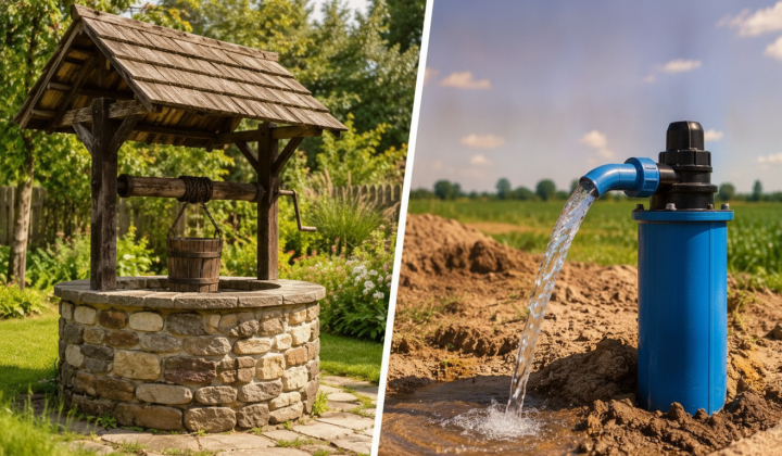 Comparison: well or borehole