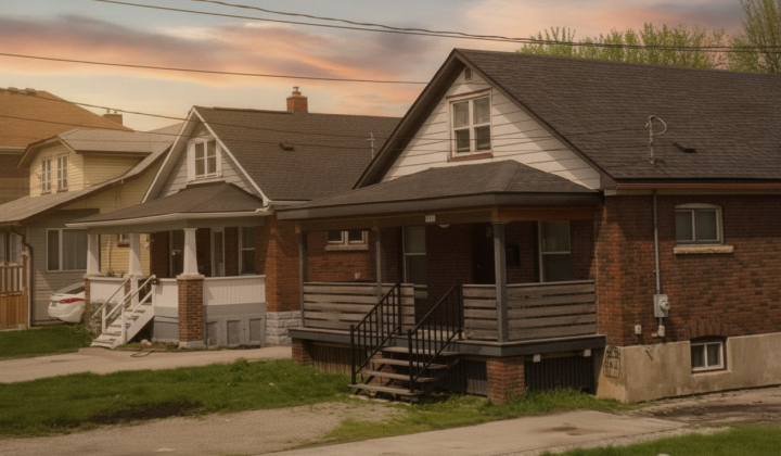 Cardboard houses in Canada