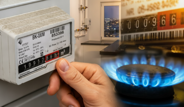 Показания счетчиков газа в квитанциях