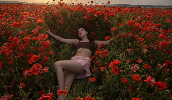 Khrystyna Soloviy trampled the poppy field