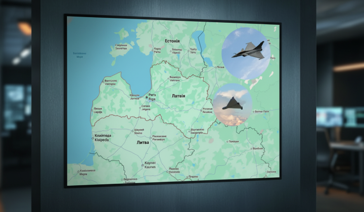 Сбитый российский дрон в Латвии