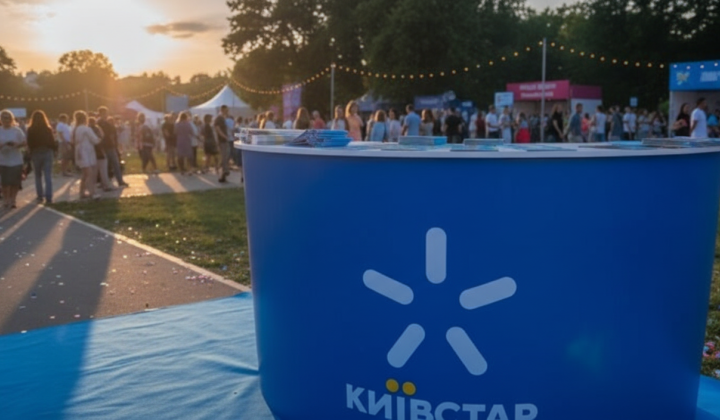 Логотип Киевстар с символическими гривнами