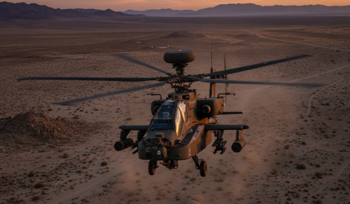 Вертолет Apache у Ормузской протоки