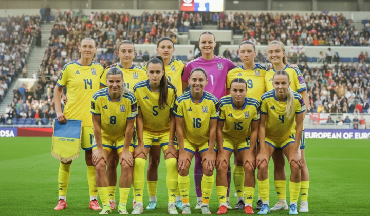 Women's national team of Ukraine in the match