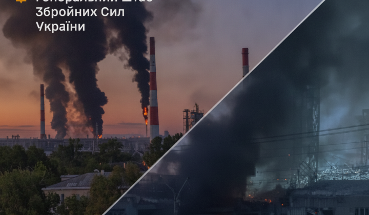 Blazing refinery and tanker in Ukraine