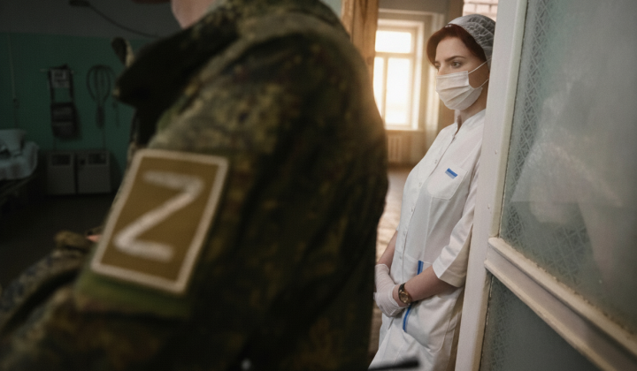 Nurse in hospital in Donbas
