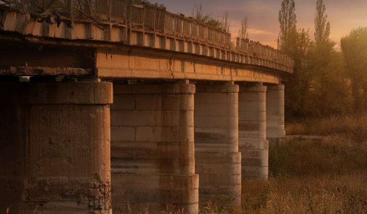 Ukrainian army attacking bridges at night