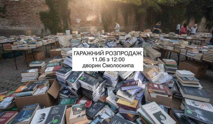 Книгарню 'Смолоскип' затоплено: гаражний розпродаж