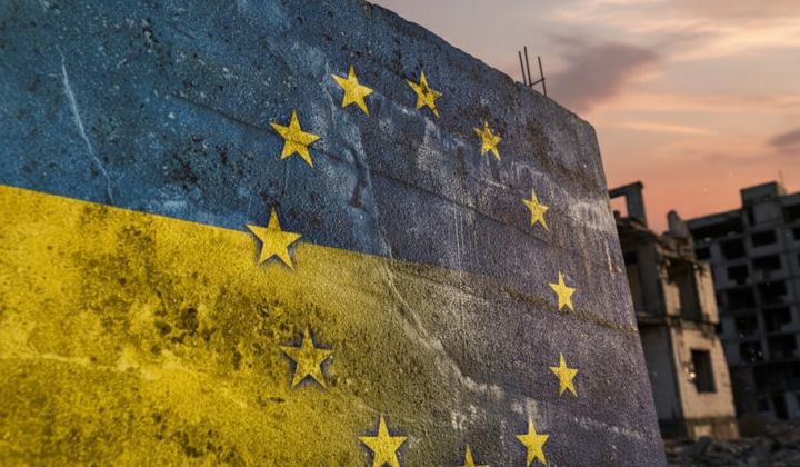 Логотип Европейского Союза и флаг Украины