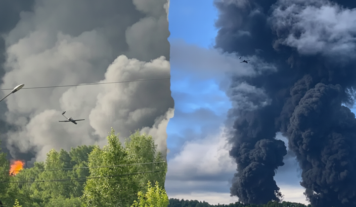 Ukrainian drone strikes strategic target