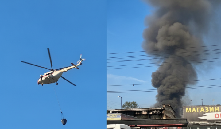 Пожежа біля метро Почайна та Лавра