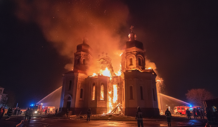 Російська ракета над лаврою у Києві