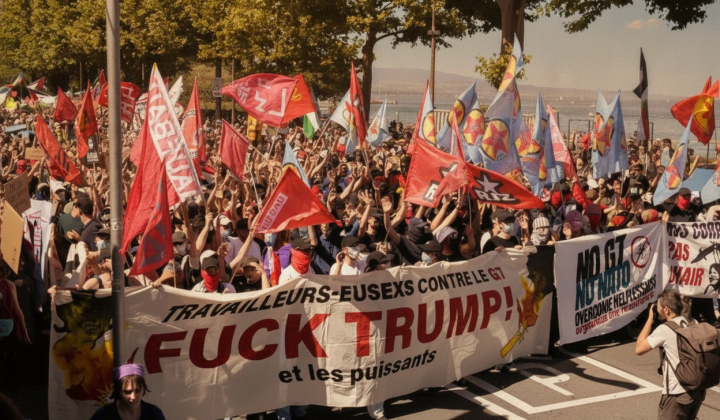 Задержанные протестующие против G7 в Женеве