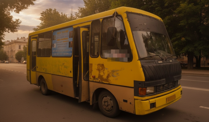 Російський дрон атакує транспортні засоби