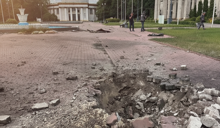 Ракетный удар по Киеву - повреждено ВДНХ и Лавру
