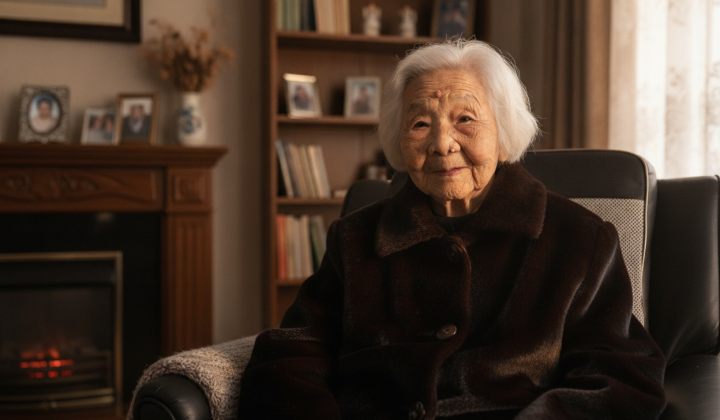 101-year-old Chinese woman eats chips at night and drinks tea