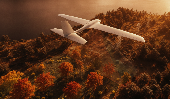 Drone transfers data for training