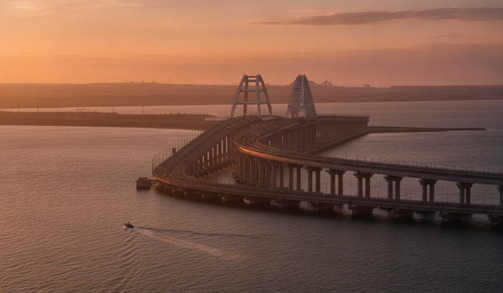Drone showing bridge up close