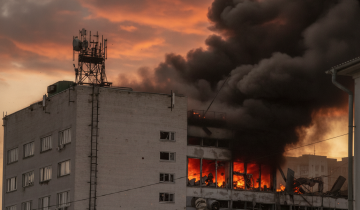 UAV with precision rockets hit RF plant