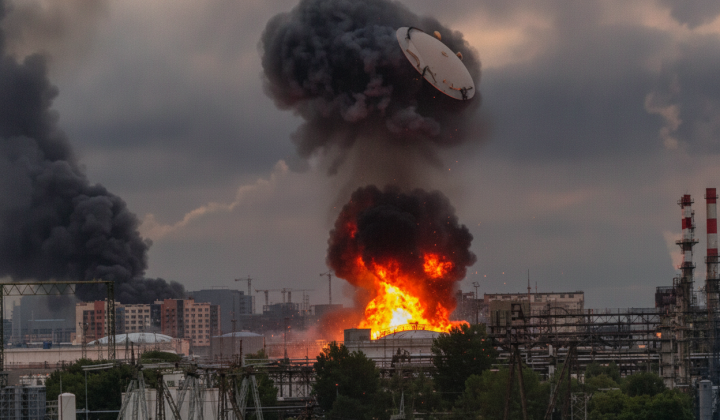 Фото Московського НПЗ після атаки дронів