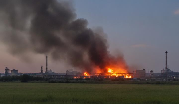 Зруйновані газовидобувні важкі та АЗС
