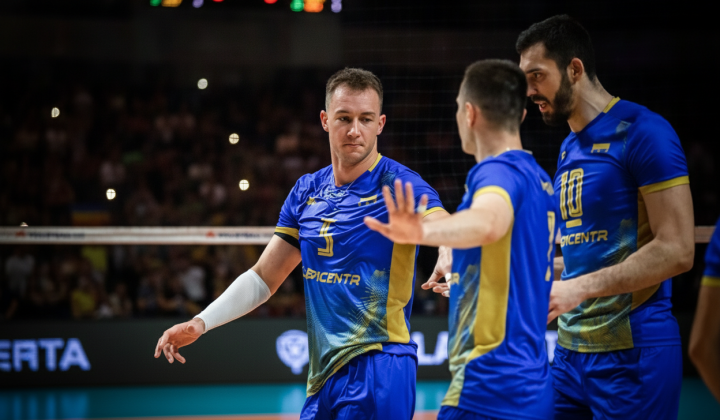 Young Ukrainian team preparing for the match