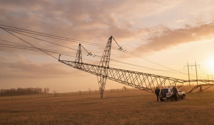 Map of Crimea with electricity transformers