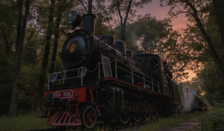 Historical train with steam locomotive GR-336