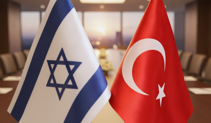 Israel's logo on Armenia's flag background