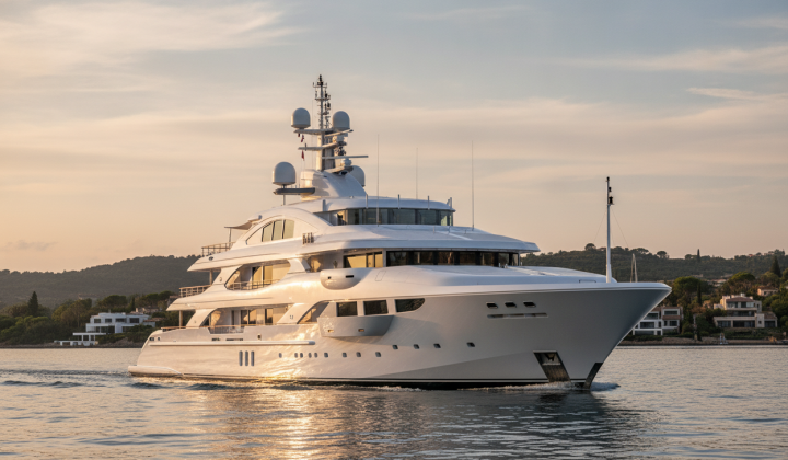 Russian convoy with Putin's yacht