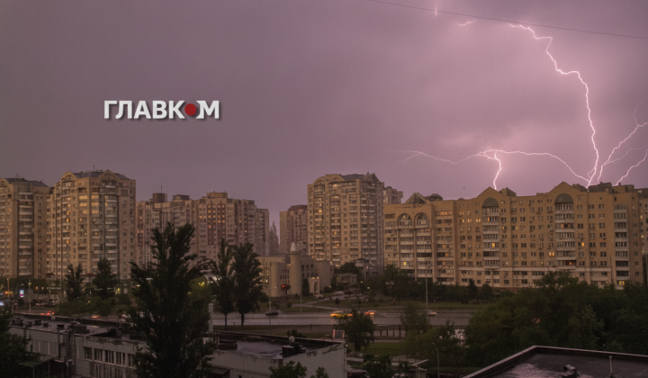 Sky over Kyiv, yellow level of danger