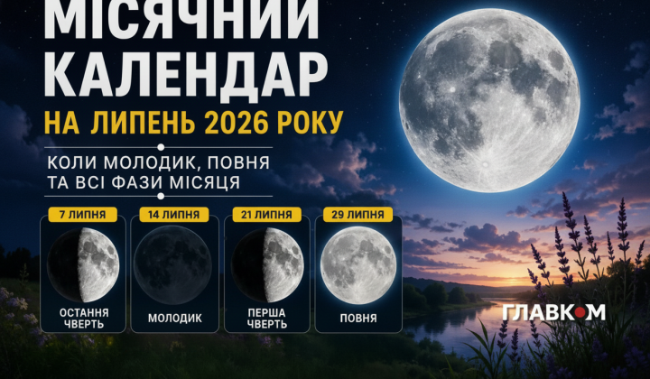 Фазы Луны в июле 2026 года